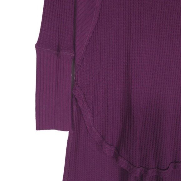 Free People Ventura Thermal Top Oversized Pullover Purple Violet‎  S/P - Picture 9 of 11
